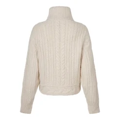 Striktrøjer & Sweatere<Isabel Marant Ecru Kabelstrikket Jumper Beige