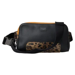 Bæltetasker<Dolce & Gabbana Eksotisk Leopard Læder Bæltetaske Sort