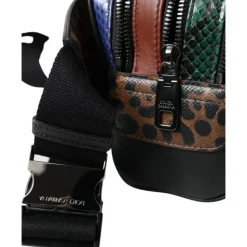 Bæltetasker<Dolce & Gabbana Eksotisk Leopard Læder Bæltetaske Sort