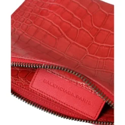 Clutch<Balenciaga Eksotisk Alligator Læder Clutch Rød