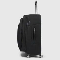 Kufferter^Piquadro Ekspanderbar stor kuffert med 4 hjul Sort