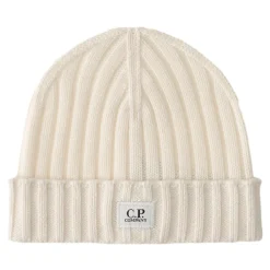 Huer, Kasketter & Hatte^C.P. Company Ekstrafin Merino Uld Logo Hue Hvid