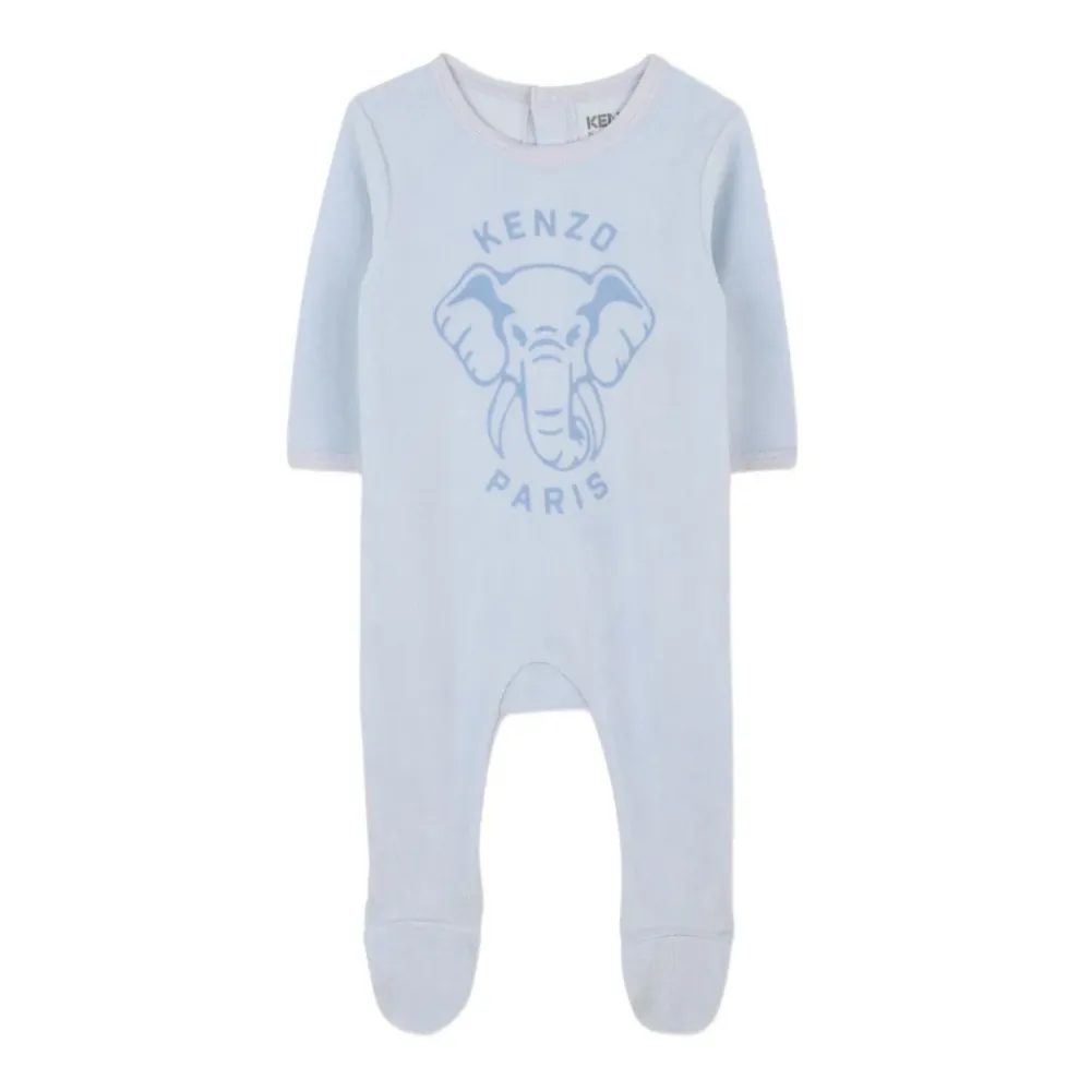 Bodystocking & Sæt^Kenzo Elefantprint Beanie og Bib Sæt Blå