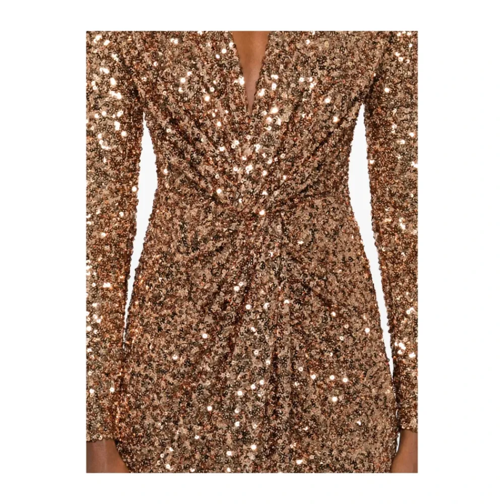 Kjoler<Elisabetta Franchi Elegant Blomstret Kjole Brun