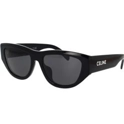 Solbriller<CELINE Elegant Cat-Eye Solbriller med Grå Linser Sort