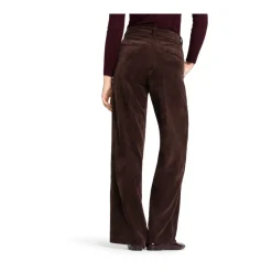 Bukser<Cambio Elegant Corduroy Amelie Bukser Kaffe Brun
