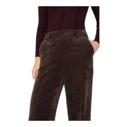 Bukser<Cambio Elegant Corduroy Amelie Bukser Kaffe Brun