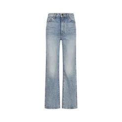 Jeans<Khaite Elegant Denim Jeans til Kvinder Blå