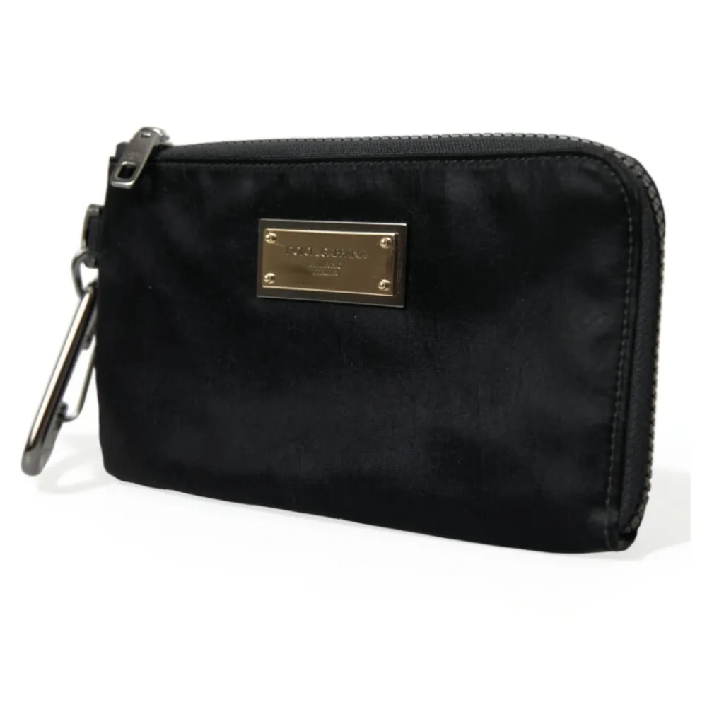 Clutch<Dolce & Gabbana Elegant Designer Taske Sort