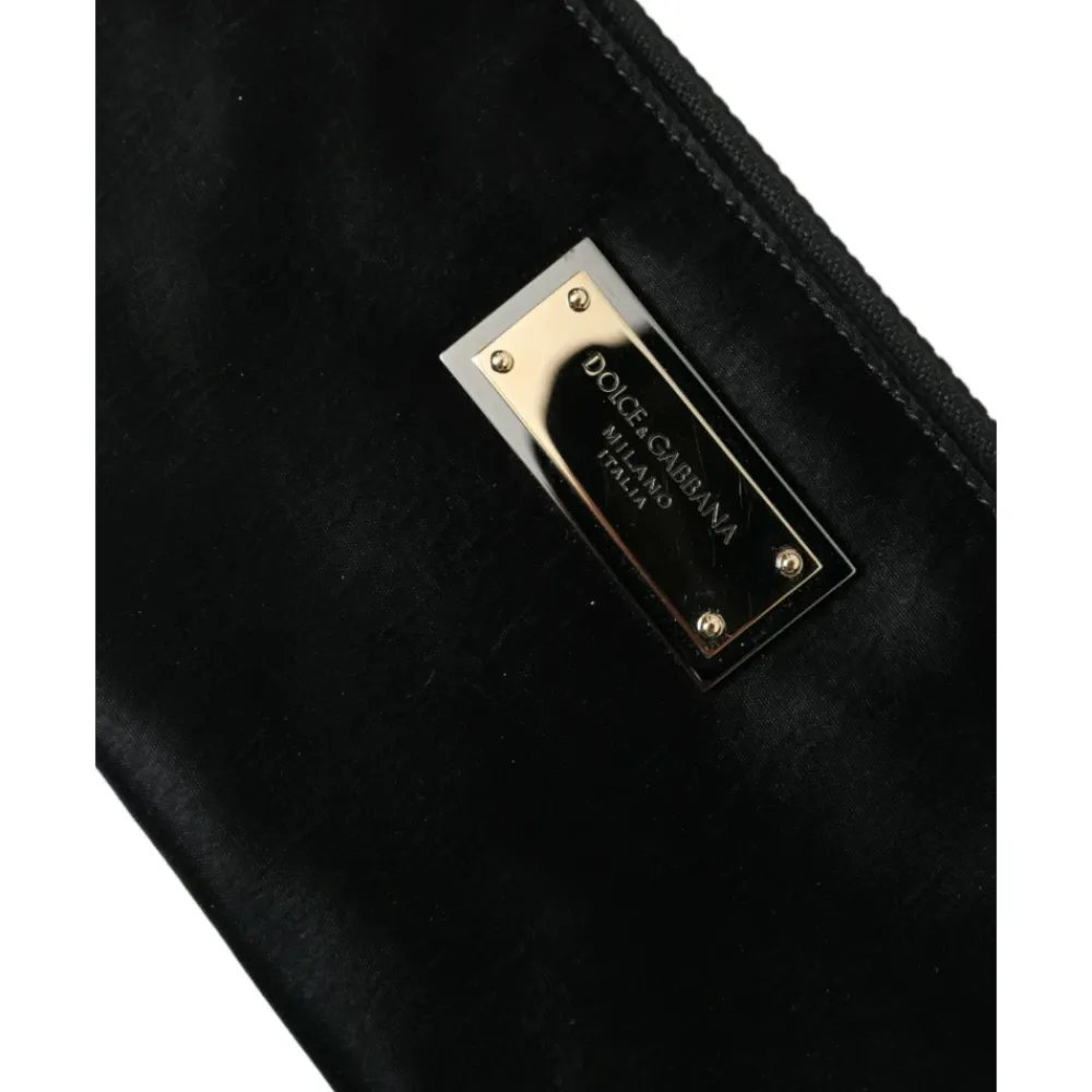 Clutch<Dolce & Gabbana Elegant Designer Taske Sort