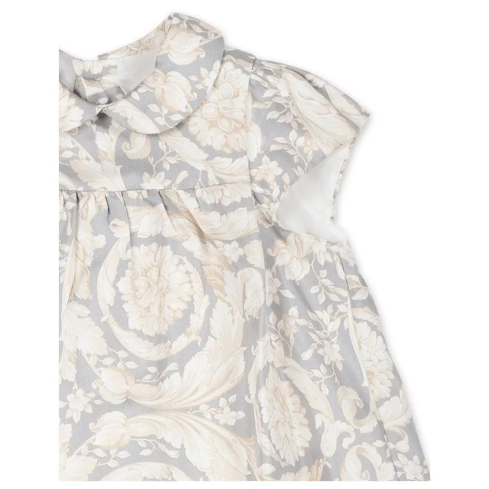 Bodystocking & Sæt<Versace Elegant Silkekjole Barocco Print Grå