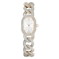 Ure^Swarovski Elegant Guld Dameur Dextera Design Hvid