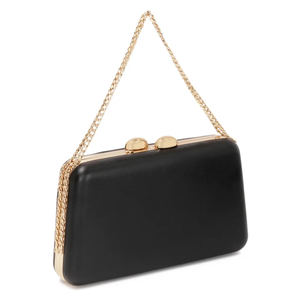 Clutch<Kazar Elegant hånd- og skulderkædehåndtaske Sort
