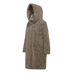 Frakker^BomBoogie Elegant Hættet Frakke AW25 Brun