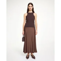 Nederdele<By Malene Birger Elegant Karaffel Maxi Nederdel Brun