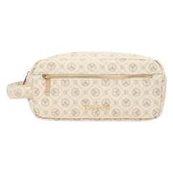 Toilettasker<Carlo Colucci Elegant Logo Print Kosmetikpose Beige