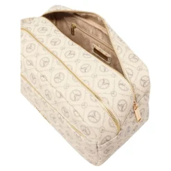 Toilettasker<Carlo Colucci Elegant Logo Print Kosmetikpose Beige
