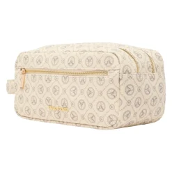 Toilettasker<Carlo Colucci Elegant Logo Print Kosmetikpose Beige