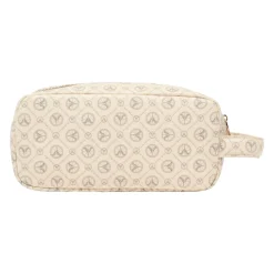 Toilettasker<Carlo Colucci Elegant Logo Print Kosmetikpose Beige
