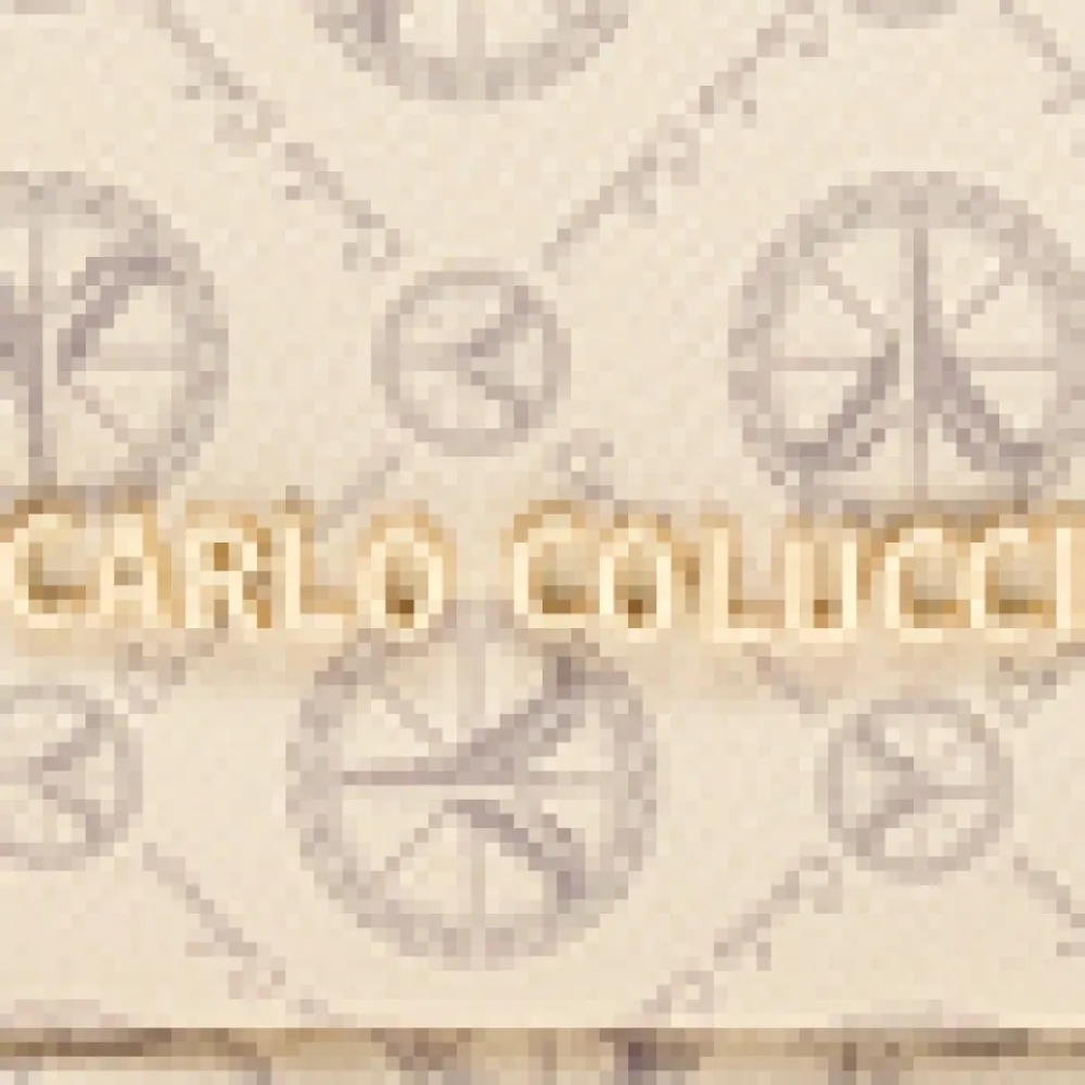 Toilettasker<Carlo Colucci Elegant Logo Print Kosmetikpose Beige