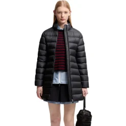 Jakker^Moncler Elegant Mellemlang Dunjakke Sort