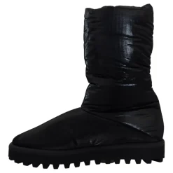Vinterstøvler^Dolce & Gabbana Elegant Mid-Calf Støvler i Polyester Sort