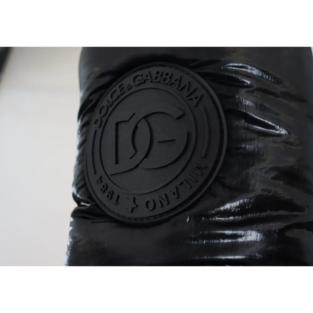 Vinterstøvler^Dolce & Gabbana Elegant Mid-Calf Støvler i Polyester Sort