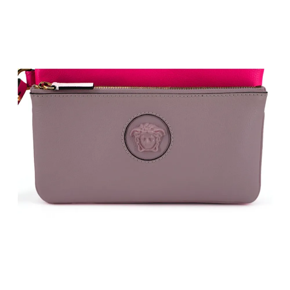Clutch^Versace Elegant Læder Pung Clutch Pink