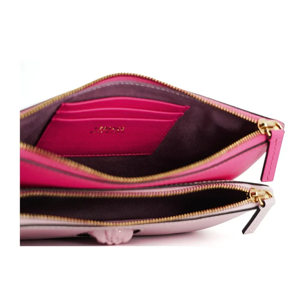 Clutch^Versace Elegant Læder Pung Clutch Pink