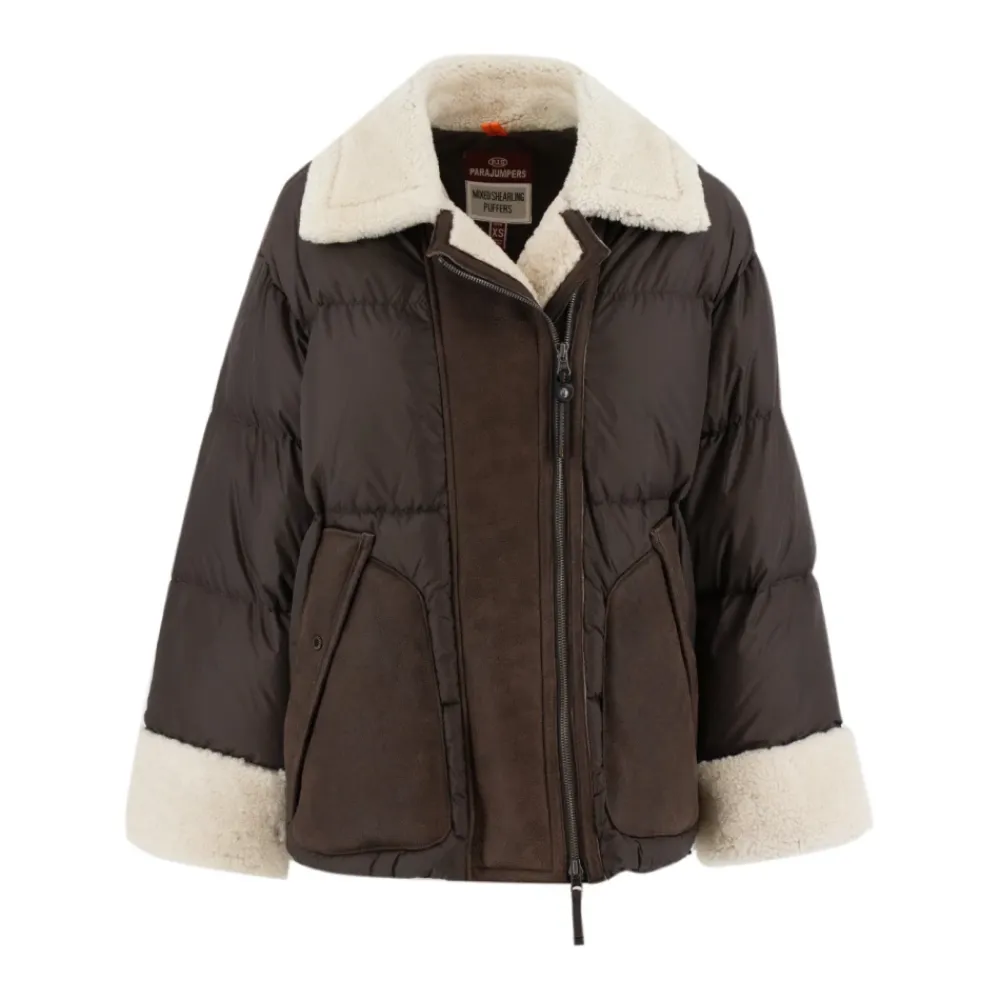 Jakker<Parajumpers Elegant Shearling Dunjakke Brun