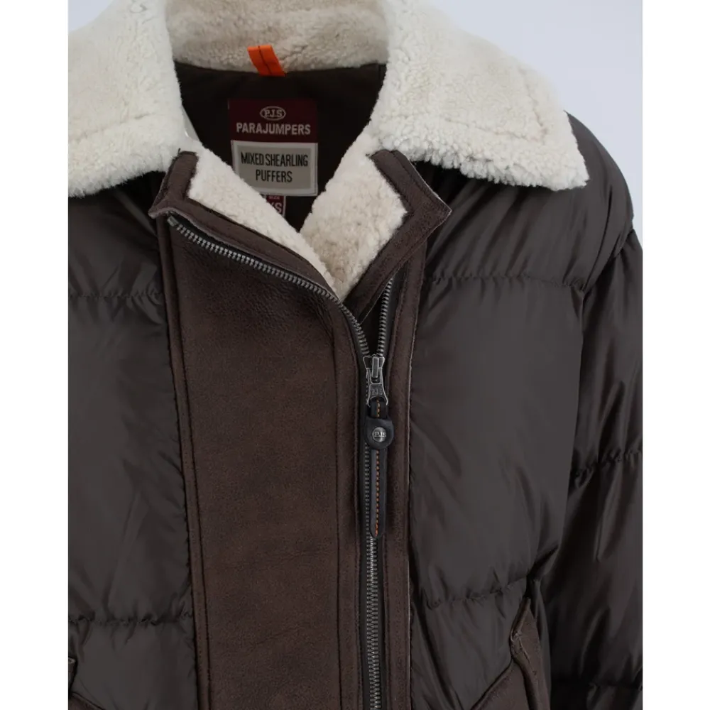 Jakker<Parajumpers Elegant Shearling Dunjakke Brun