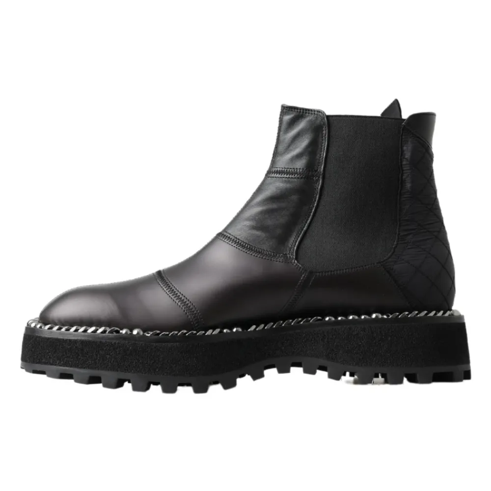 Chelsea Boots^Dolce & Gabbana Elegant Ankel Stretch Støvler Sort