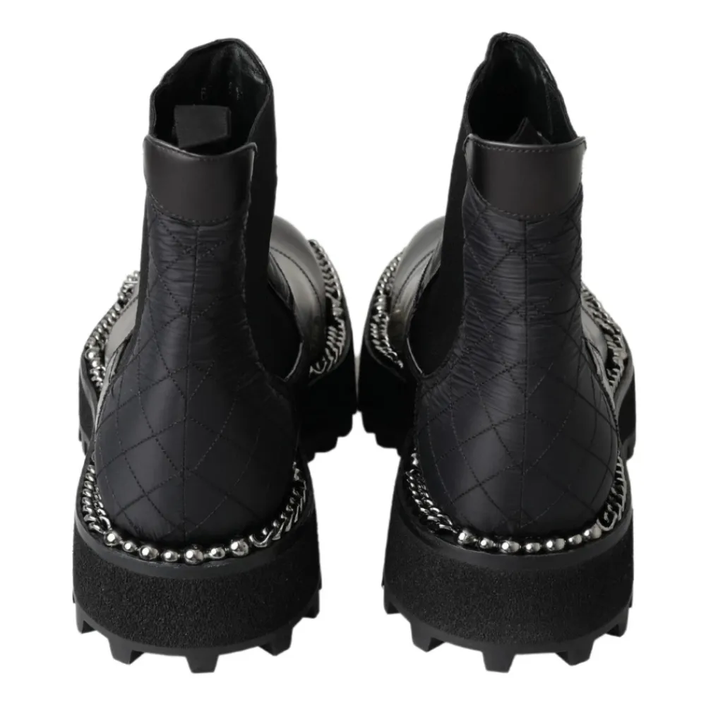 Chelsea Boots^Dolce & Gabbana Elegant Ankel Stretch Støvler Sort