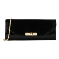 Clutch^Kazar Elegant patent læder clutch taske Sort
