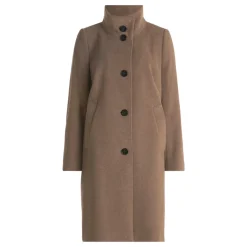 Frakker<Betty Barclay Elegant uldfrakke med krave Brun