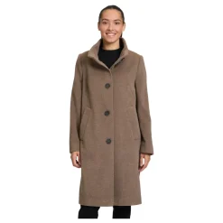 Frakker<Betty Barclay Elegant uldfrakke med krave Brun