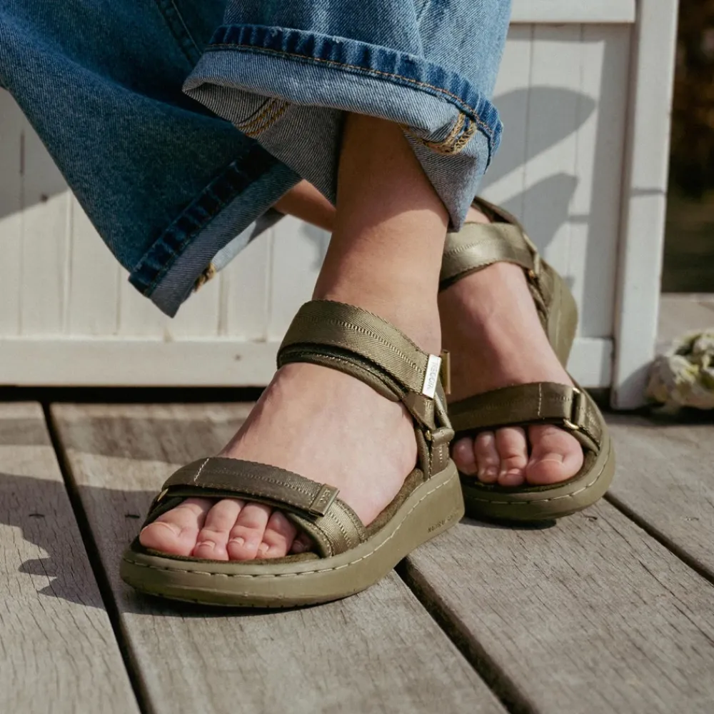 Sandaler<Woden Elegante flade sandaler med Natural Soft Technology Grøn