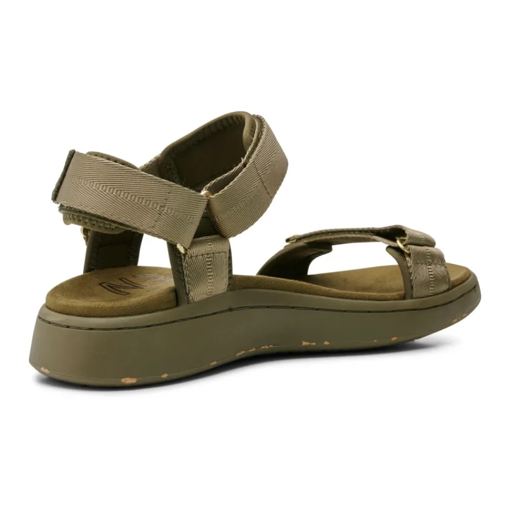 Sandaler<Woden Elegante flade sandaler med Natural Soft Technology Grøn