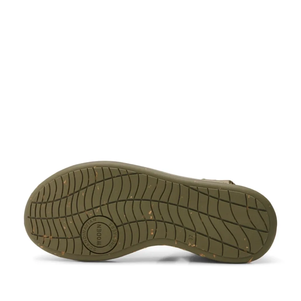 Sandaler<Woden Elegante flade sandaler med Natural Soft Technology Grøn