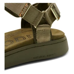 Sandaler<Woden Elegante flade sandaler med Natural Soft Technology Grøn