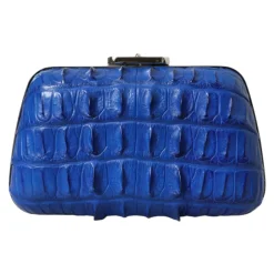 Clutch<Balenciaga Elektrisk Bl Crocodile Lder Clutch Blå