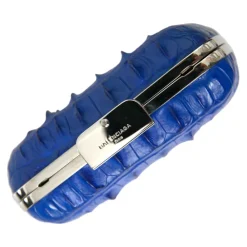 Clutch<Balenciaga Elektrisk Bl Crocodile Lder Clutch Blå