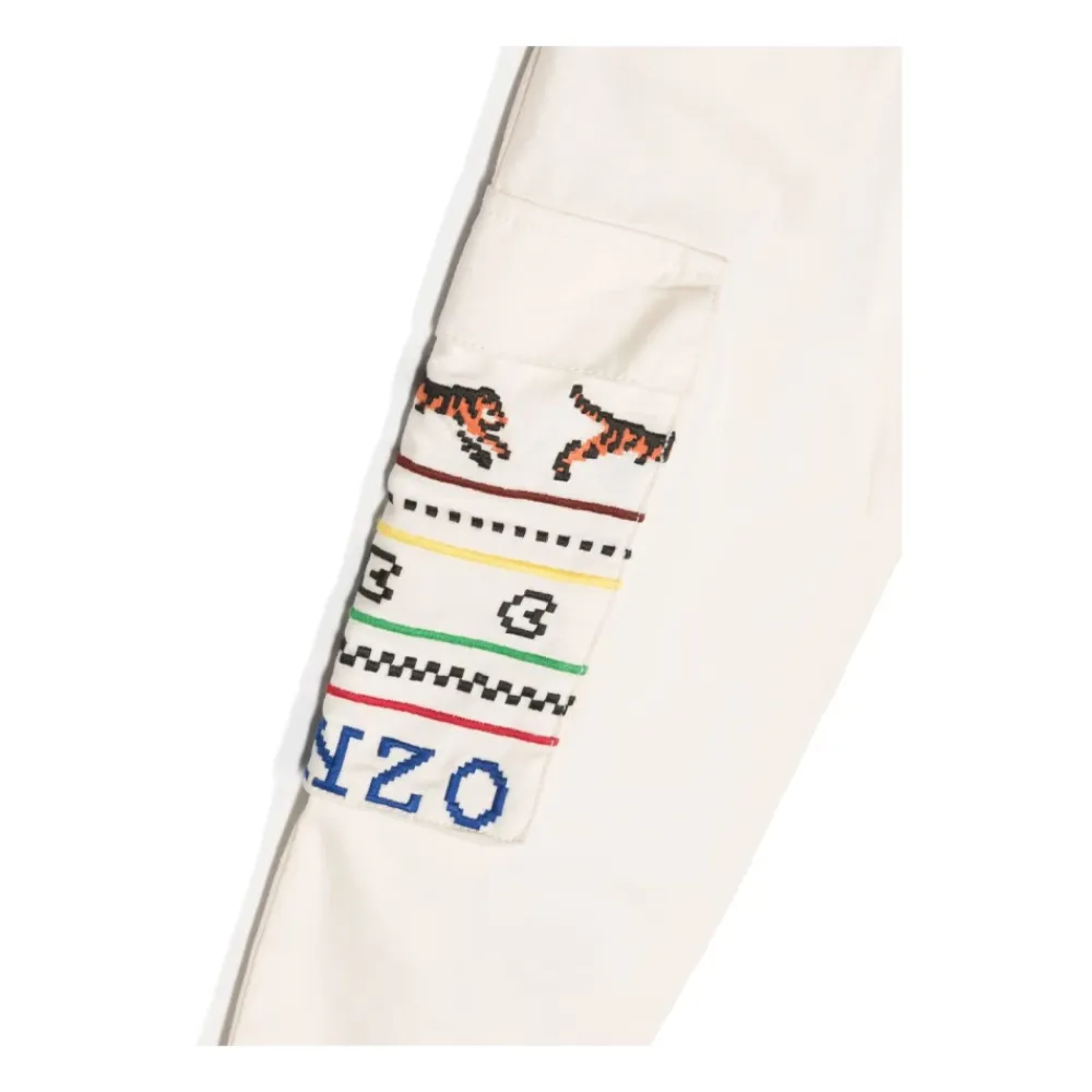 Underdele<Kenzo Elfenbensfarvede Bukser Hvid