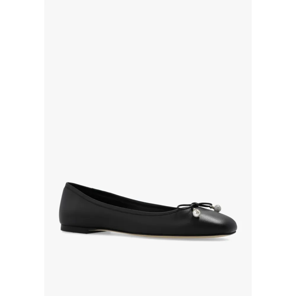 Ballerina Sko^Jimmy Choo Elme Ballerinaer i Læder Sort