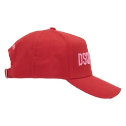 Huer & Kasketter<Dsquared2 Embossed Logo Baseball Cap Fibbia Rød