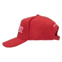 Huer & Kasketter<Dsquared2 Embossed Logo Baseball Cap Fibbia Rød