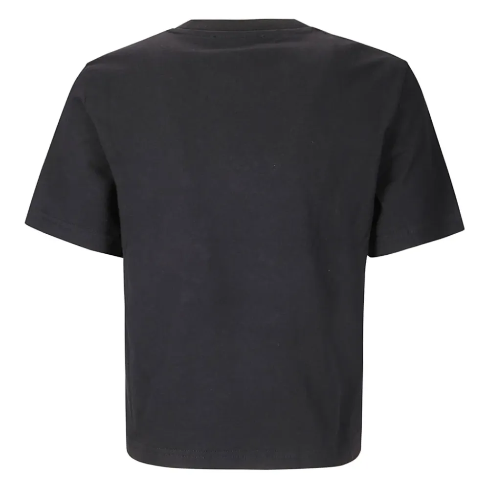 T-Shirts<JW Anderson Embroidered Logo Crop T-Shirt Sort