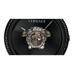 Ure^Versace Empire Læder Kvartsur Sort