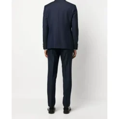 Jakkesæt<Canali Enkeltknappet Uld Dinner Suit Blå