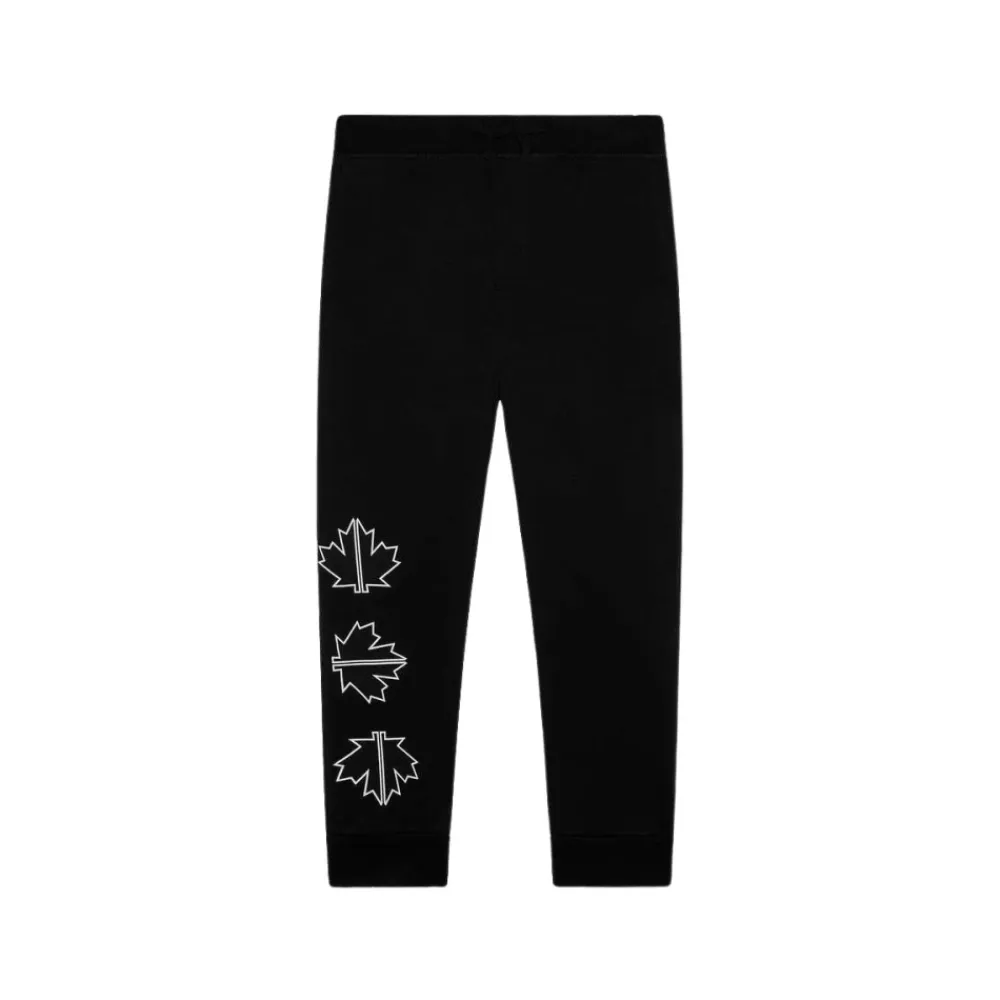 Underdele<Dsquared2 Ensfarvet jumpsuit med logo Sort